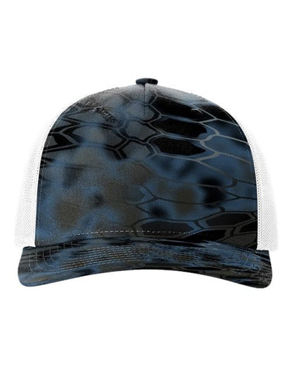 Richardson Kryptek Neptune/ White / Adjustable Richardson 112PFP Five-Panel Printed Trucker Cap