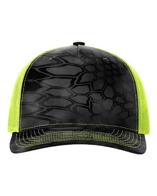Richardson Kryptek Typhon/ Neon Yellow / Adjustable Richardson 112PFP Five-Panel Printed Trucker Cap
