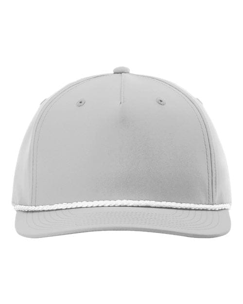 Richardson Light Grey/ White / Adjustable Richardson 258 Five-Panel Classic Rope Cap