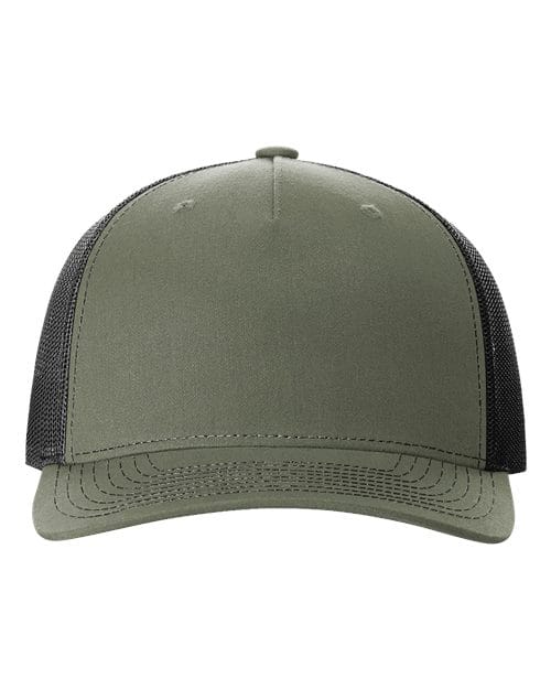 Richardson Loden Green/ Black / Adjustable Richardson 112FP Five-Panel Trucker Cap