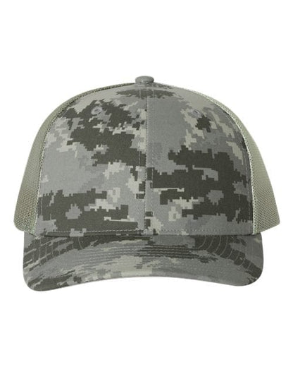 Richardson Military Digital Camo/ Light Green / Adjustable Printed Trucker Cap