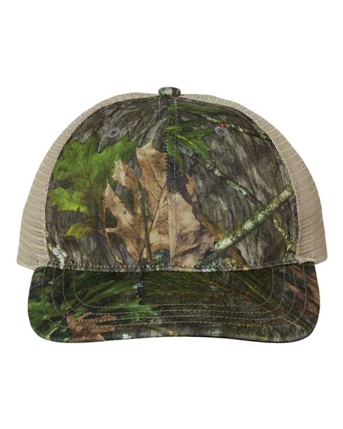 Richardson Mossy Oak Obsession/ Khaki / Adjustable Richardson 111P Garment Washed Printed Trucker Cap
