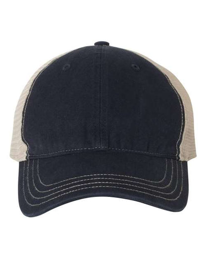 Richardson Navy/ Khaki / Adjustable Richardson 111 Garment-Washed Trucker Cap