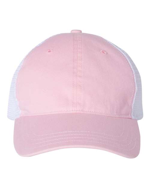 Richardson Pink/ White / Adjustable Richardson 111 Garment-Washed Trucker Cap