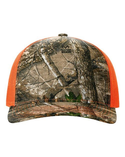 Richardson Realtree Edge/ Neon Orange / Adjustable Richardson 112PFP Five-Panel Printed Trucker Cap