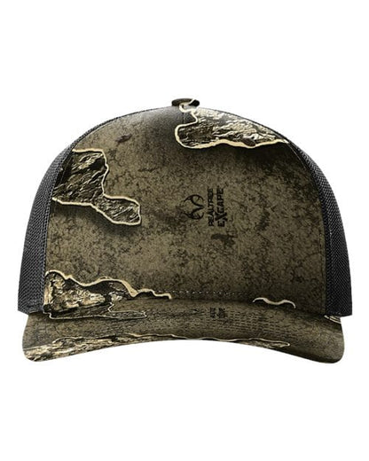 Richardson Realtree Escape/ Black / Adjustable Richardson 112PFP Five-Panel Printed Trucker Cap