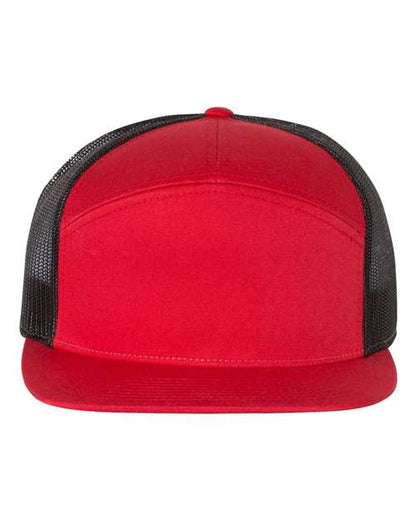 Richardson Red/ Black / Adjustable Richardson 168 Seven-Panel Trucker Cap