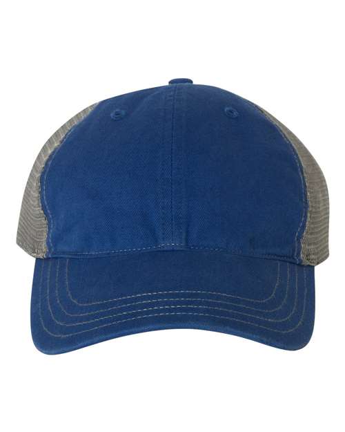 Richardson Royal/ Charcoal / Adjustable Richardson 111 Garment-Washed Trucker Cap