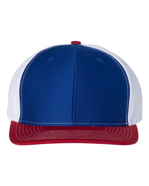 Richardson Royal/ White/ Red / Adjustable Richardson 312Twill Back Trucker Cap