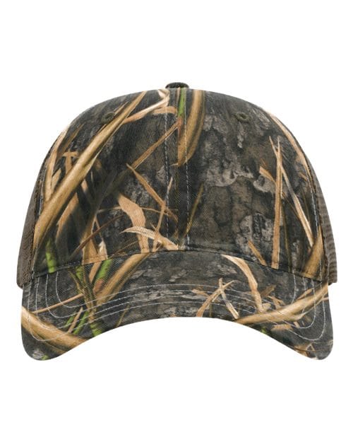 Richardson Shadow Grass Habitat/ Brown / Adjustable Richardson 111P Garment Washed Printed Trucker Cap