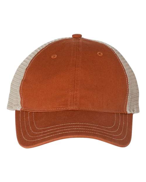 Richardson Texas Orange/ Khaki / Adjustable Richardson 111 Garment-Washed Trucker Cap