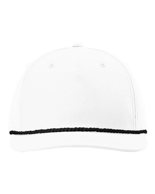Richardson White/Black / Adjustable Richardson 258 Five-Panel Classic Rope Cap