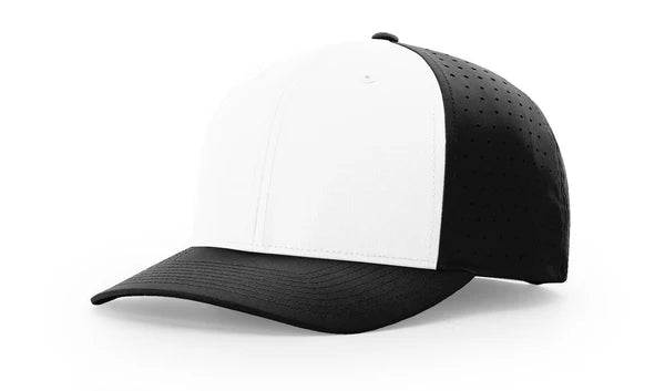 Richardson White/Black Richardson 632 Laser Per R-Flex Adjustable Hat