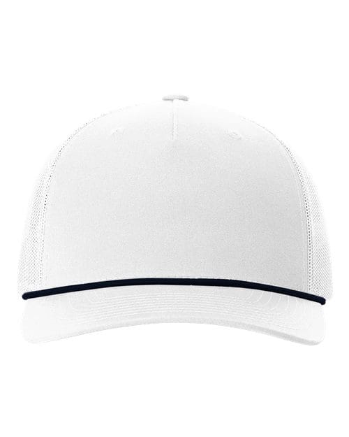 Richardson White/ Navy / Adjustable Richardson 112 FPR Five-Panel Trucker with Rope Cap