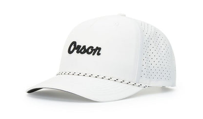 Richardson White/White-Black Richardson 355 Laser Perf Performance Rope Cap