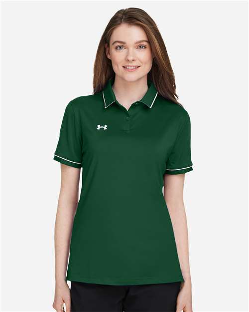 Under Armour Forest Green/ White / XS Under Amour Women's Tipped Teams Performance Polo