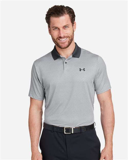 Under Armour White/ Halo Grey / S Under Amour Men's 3.0 Printed Performance Polo