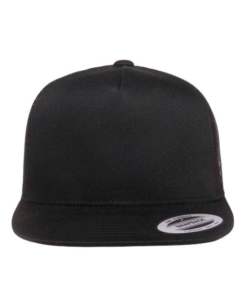 YP Classics Black / Adjustable Five-Panel Classic Trucker Cap