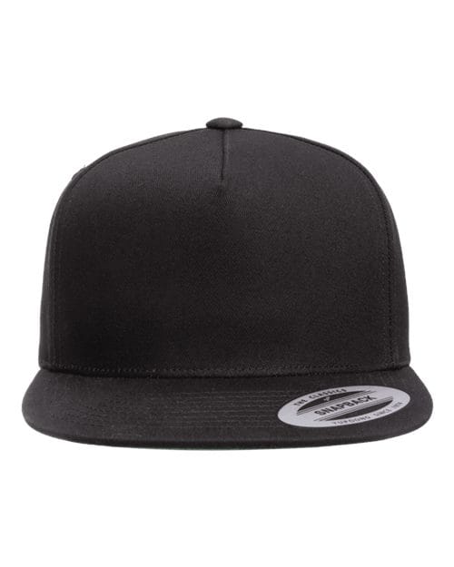 YP Classics Black / Adjustable Five-Panel Cotton Twill Snapback Cap