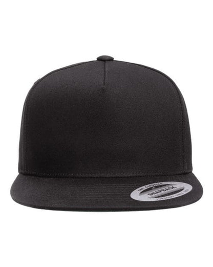 YP Classics Black / Adjustable Five-Panel Cotton Twill Snapback Cap