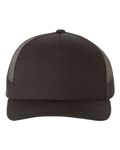 YP Classics Black / Adjustable Five-Panel Retro Trucker Cap