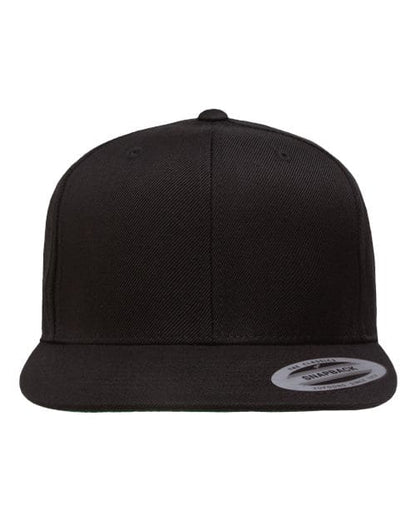 YP Classics Black / Adjustable Premium Flat Bill Snapback Cap