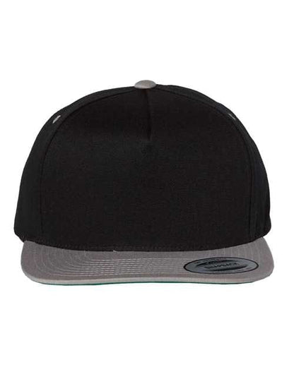 YP Classics Black/ Grey / Adjustable Five-Panel Cotton Twill Snapback Cap