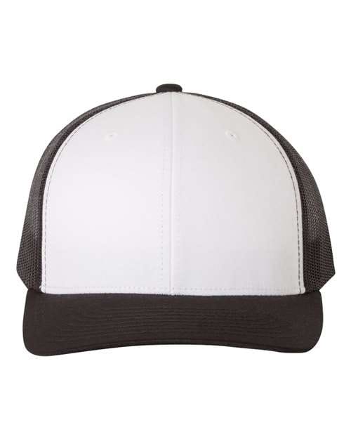 YP Classics Black/ White/ Black / Adjustable Retro Trucker Cap
