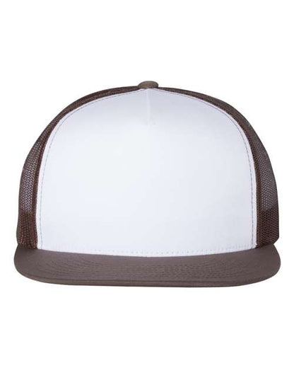 YP Classics Brown/ White/ Brown / Adjustable Five-Panel Classic Trucker Cap