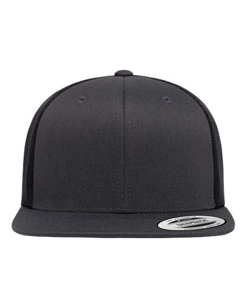 YP Classics Charcoal/ Black / Adjustable Retro High Profile Trucker Cap