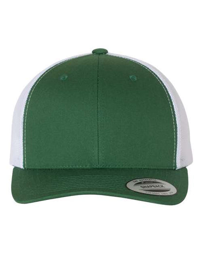 YP Classics Evergreen/ White / Adjustable Retro Trucker Cap