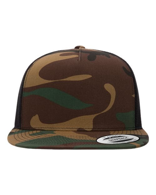 YP Classics Green Camo/ Black / Adjustable Five-Panel Classic Trucker Cap