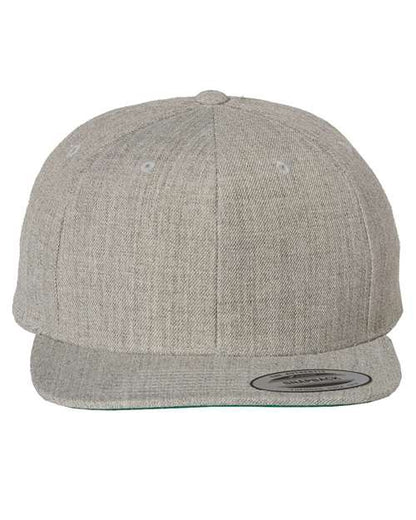 YP Classics Heather Grey / Adjustable Premium Flat Bill Snapback Cap