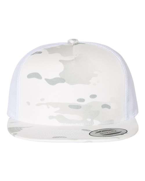 YP Classics Multicam Alpine/ White / Adjustable Five-Panel Classic Trucker Cap