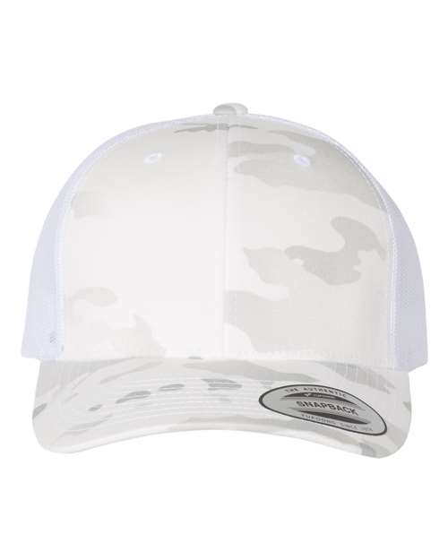 YP Classics Multicam Alpine/ White / Adjustable Retro Trucker Cap