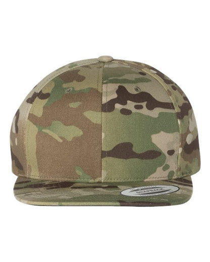 YP Classics Multicam Green / Adjustable Premium Flat Bill Snapback Cap