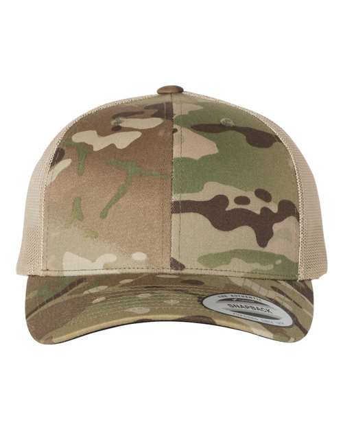 YP Classics Multicam Green/ Khaki / Adjustable Retro Trucker Cap
