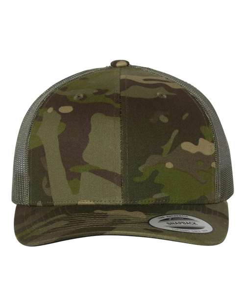 YP Classics Multicam Tropic/ Green / Adjustable Retro Trucker Cap
