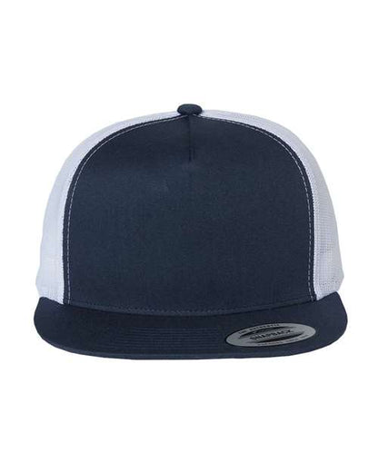 YP Classics Navy/ White / Adjustable Five-Panel Classic Trucker Cap