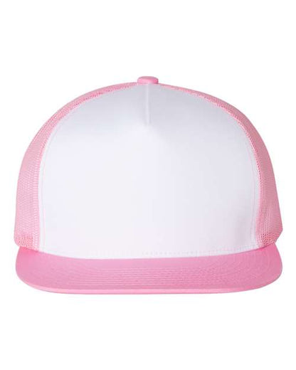 YP Classics Pink/ White/ Pink / Adjustable Five-Panel Classic Trucker Cap