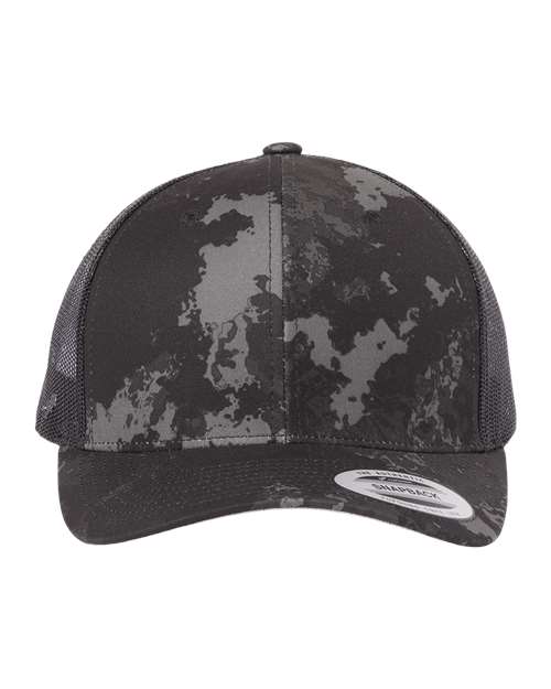YP Classics Poseidon Black / Adjustable Retro Trucker Cap