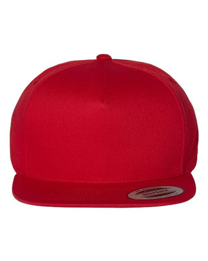 YP Classics Red / Adjustable Five-Panel Cotton Twill Snapback Cap