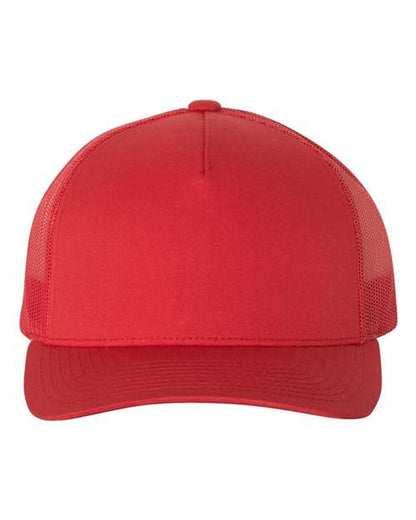 YP Classics Red / Adjustable Five-Panel Retro Trucker Cap