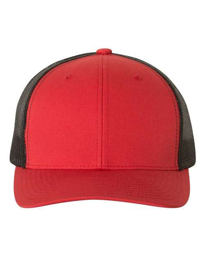 YP Classics Red/ Black / Adjustable Retro Trucker Cap