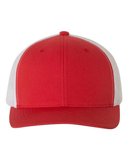 YP Classics Red/ White / Adjustable Retro Trucker Cap