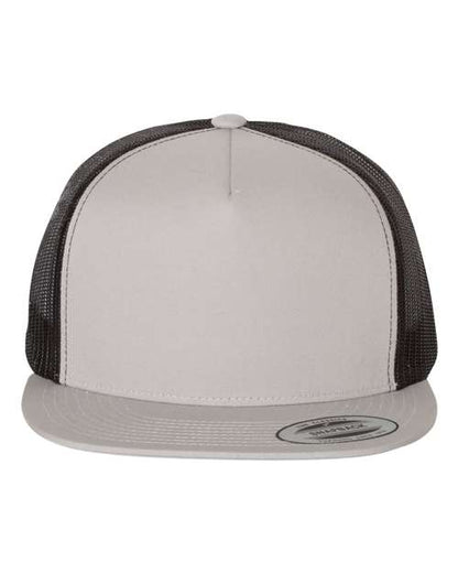 YP Classics Silver/ Black / Adjustable Five-Panel Classic Trucker Cap