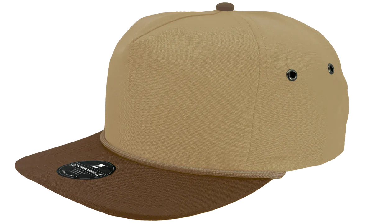 Zapped Headwear Khaki - Brown bill - Khaki rope Zapped Commodore